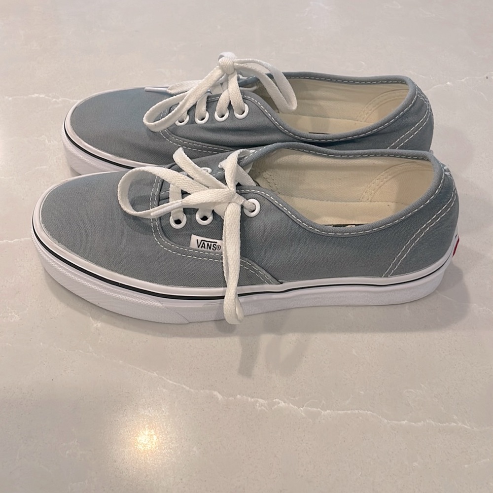 Blue Vans, Worn Once, Womens 6.5